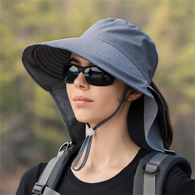 6 Colors Men Women Sun Protection Sport Hiking Sun Hat Summer Foldable Wide  Brim Hat With Chin Strap For Travel Beach Hiking - AliExpress