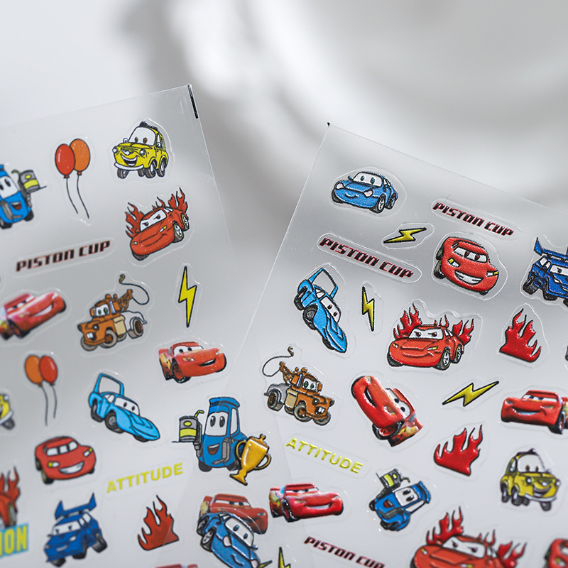 Best of 1 Sheet 5D Realistic Relief Cute Cartoon Auto Car Racing Cup Action Adhesive Nail Art Stickers Decals Manicure Charms Suppliers Reviews & Tips