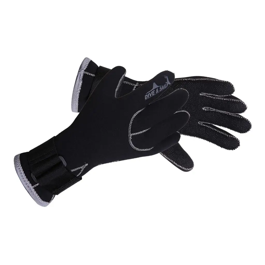 Diving Gloves Dive Wetsuit Glove Full Finger Sailing Boating Equipment Black