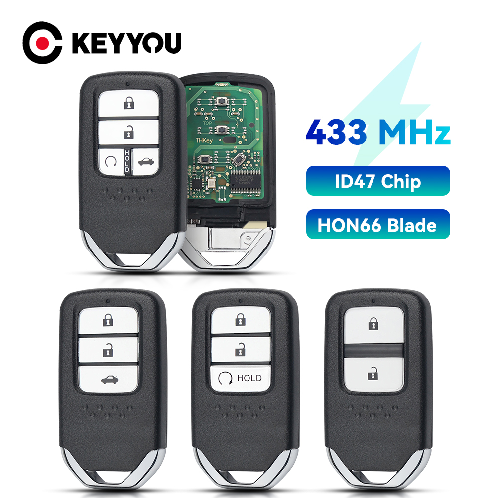 KEYYOU KR5V2X Für Honda Accord Piot CR-V Civic HRV 2016 2017 2018 2019 2020 433 MHz ID47 Chip 2/3/4/5/6/7BNT Smart Auto Fernbedienung Schlüssel – Detail 3