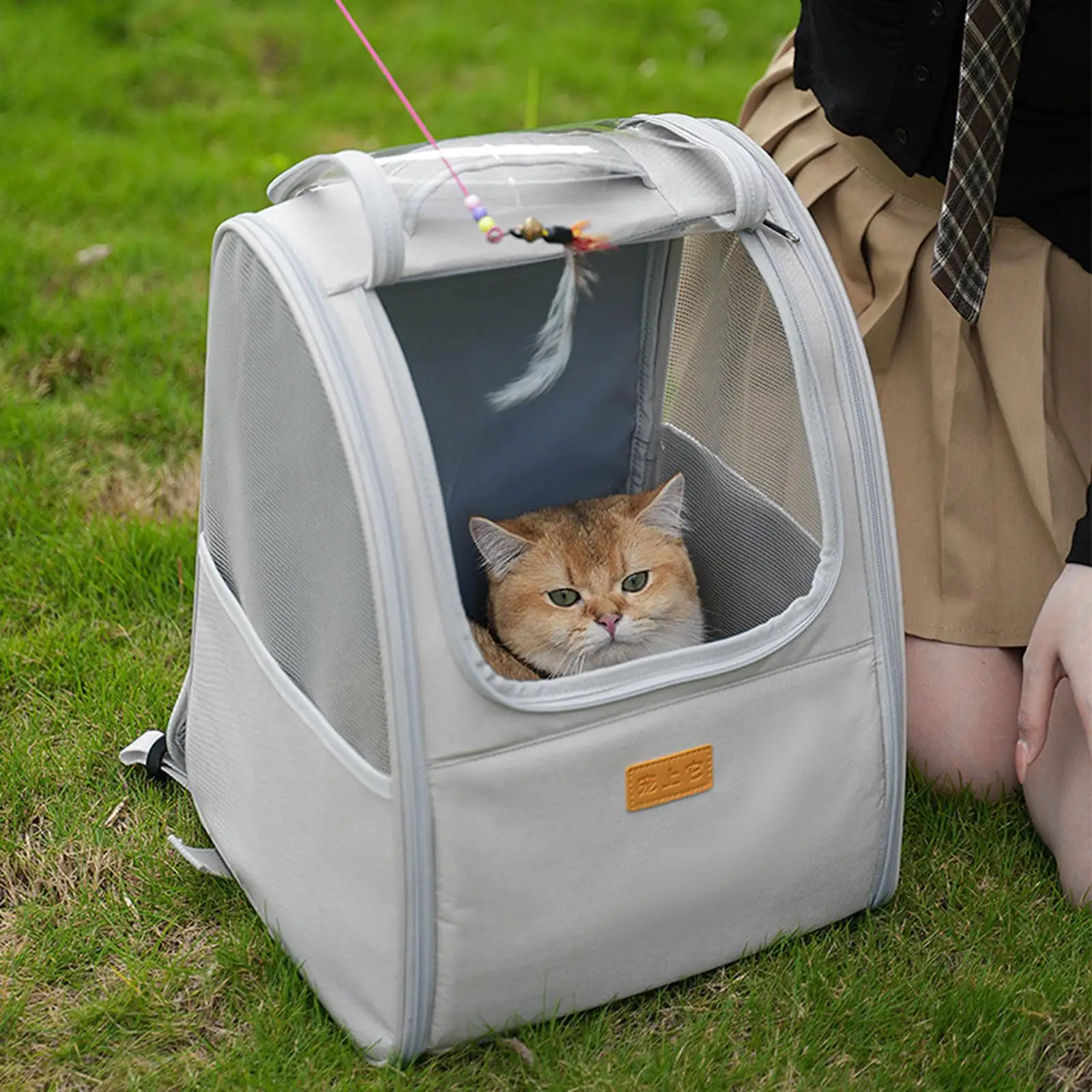 Cat Pet Puppies Backpack Clear Window , Recommended for Cat Below 7.5kg