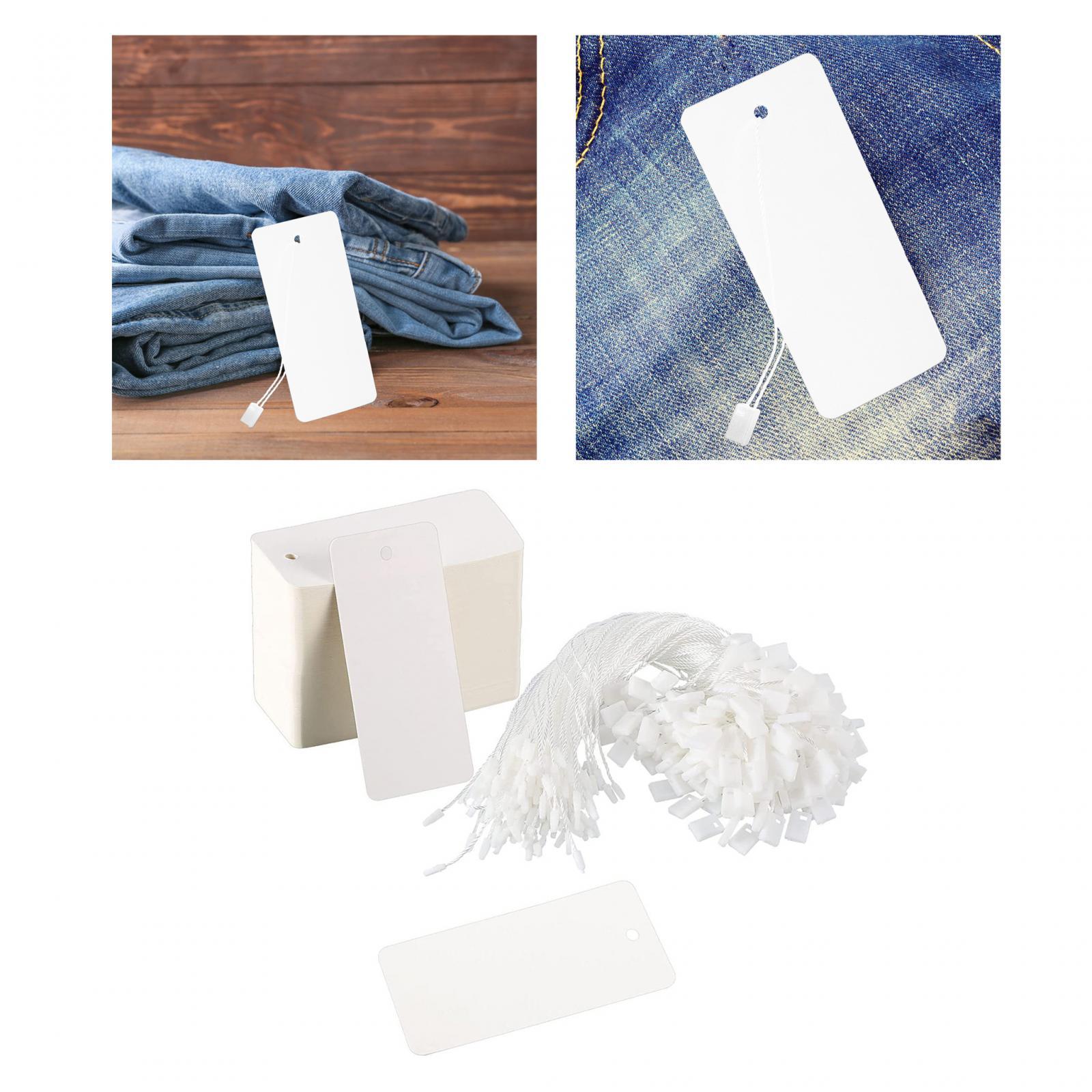 200Pcs Price Tags Writable Display Labels Clothing Tags with String Attached for Gift Bags, Product, Retail, Shipping