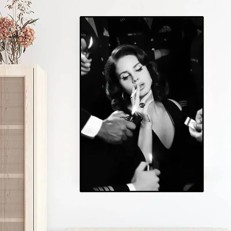 Classic Character Aesthetics Wall Art Singer Lana Del Rey HD Oil On Canvas Posters Prints Home Bedroom Living Room Decor Gifts