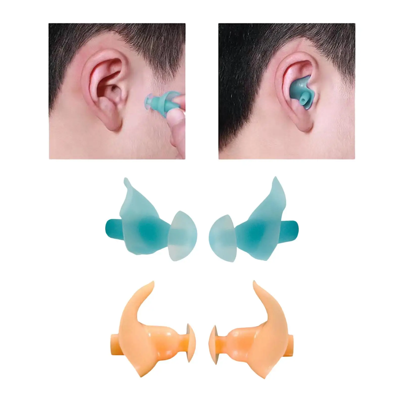 Soft Silicone EarSwimming Waterproof Reusable Professional Anti Noise Earfor Water Sports Bathing Outdoor