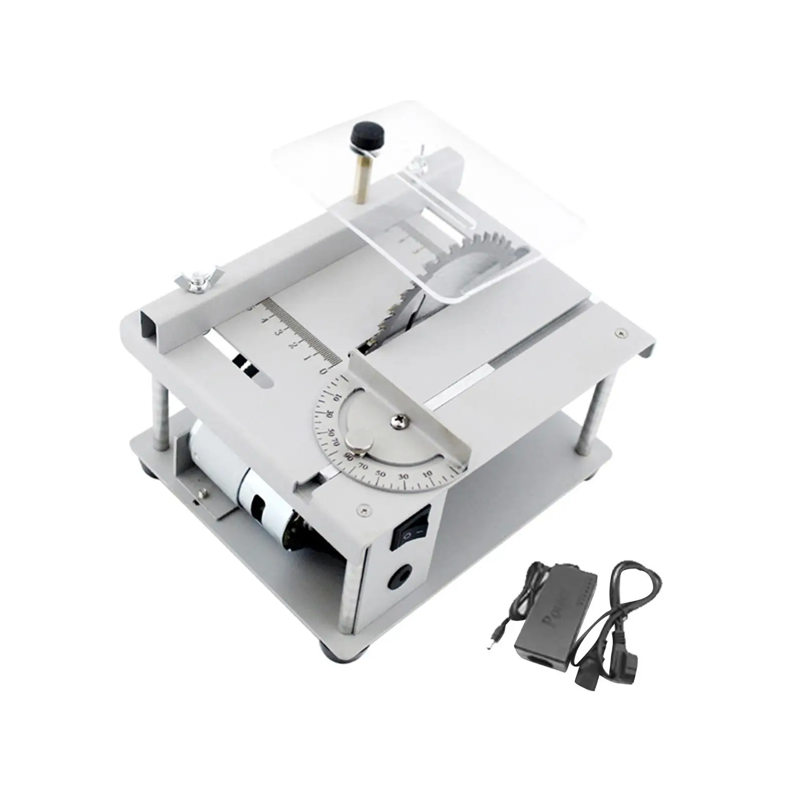 Mini Table Saw Grinding Tool Portable DIY Wood Acrylic Handmade Woodworking Bench Saw for Miniatures Aluminum Wood Metal Crafts