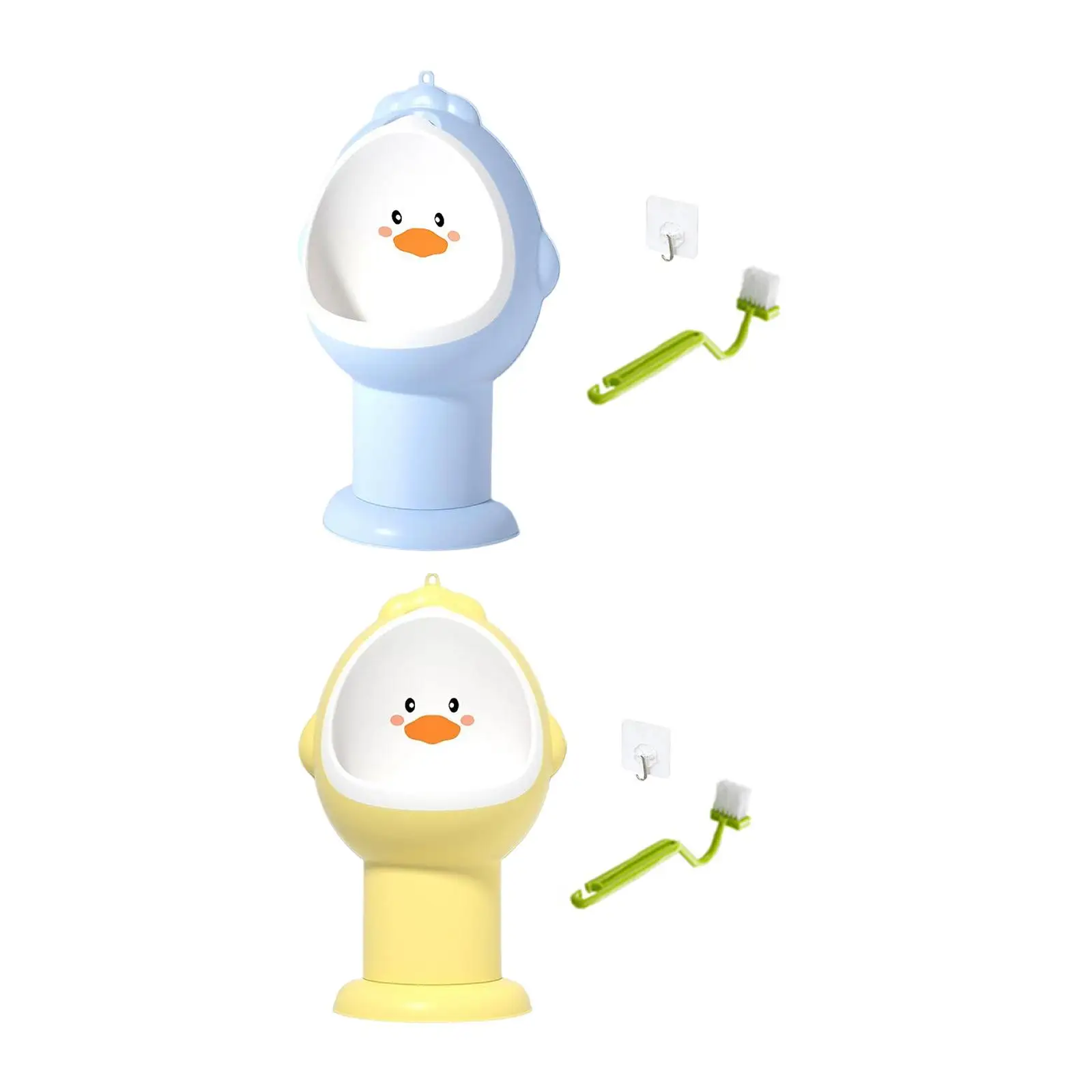 Wall Mounted Children Stand Vertical Urinal with Cleaning Brush for Bathroom