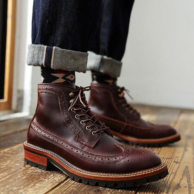 Men's handmade vintage on sale leather ankle boots