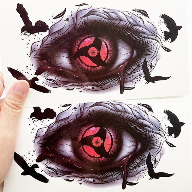 Anime Naruto Tattoo Stickers Akatsuki Sharingan Konoha Cosplay Tatuagens À  Prova D'água Homem Mulher Propaganda De Halloween Acessório De Moda