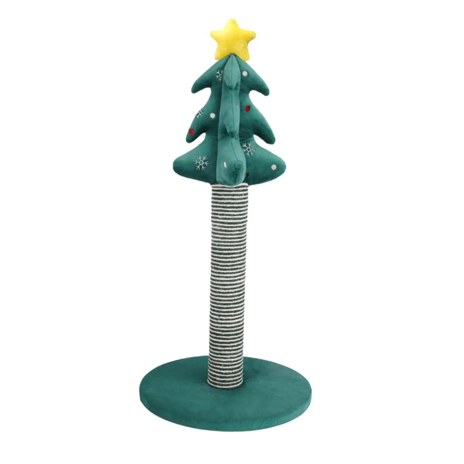 Christmas Cat Scratcher Post 27.56`` Height Play Vertical Christmas Cats Tree for Pet Holiday Small Cats Xmas Gift Kittens