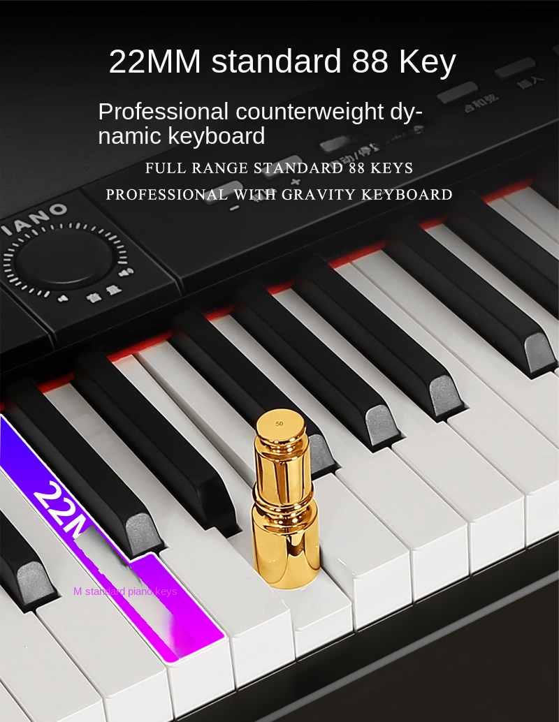 Title 9, Electric Piano 88 Key Portable Heavy Hammer Mid...