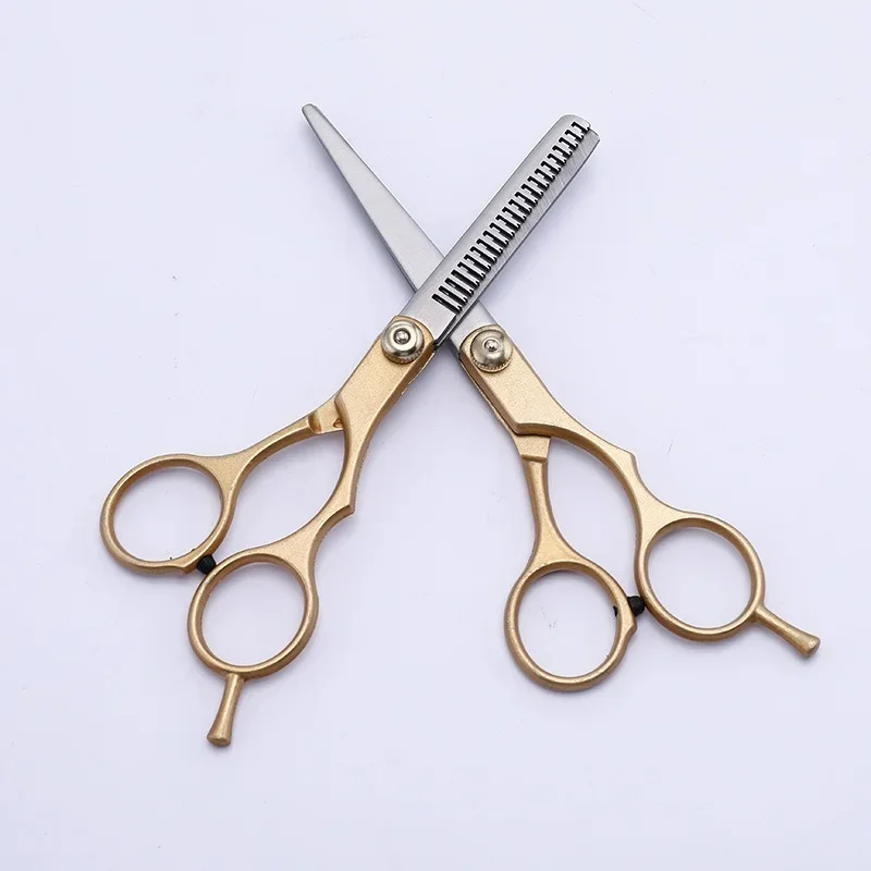 Best of 2Pcs / Set Gold Haircut Kit 6 Inch Scissors Salon Professional Barber Hair Cutting Thinning Hairdressing Comb Hair Styling Tool Reviews & Tips