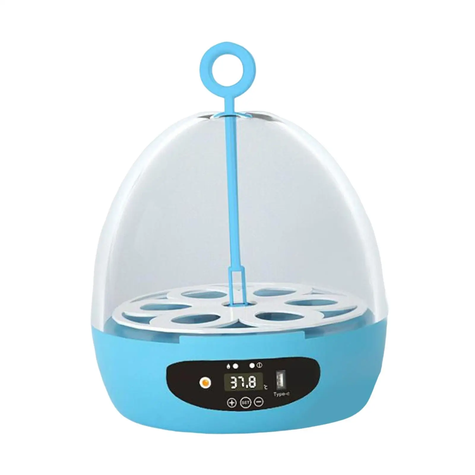 Automatic Eggs Incubator USB Hatcher with Light Temperature Control 6 Eggs Egg Turner Tray for Pigeon Poultry Bird