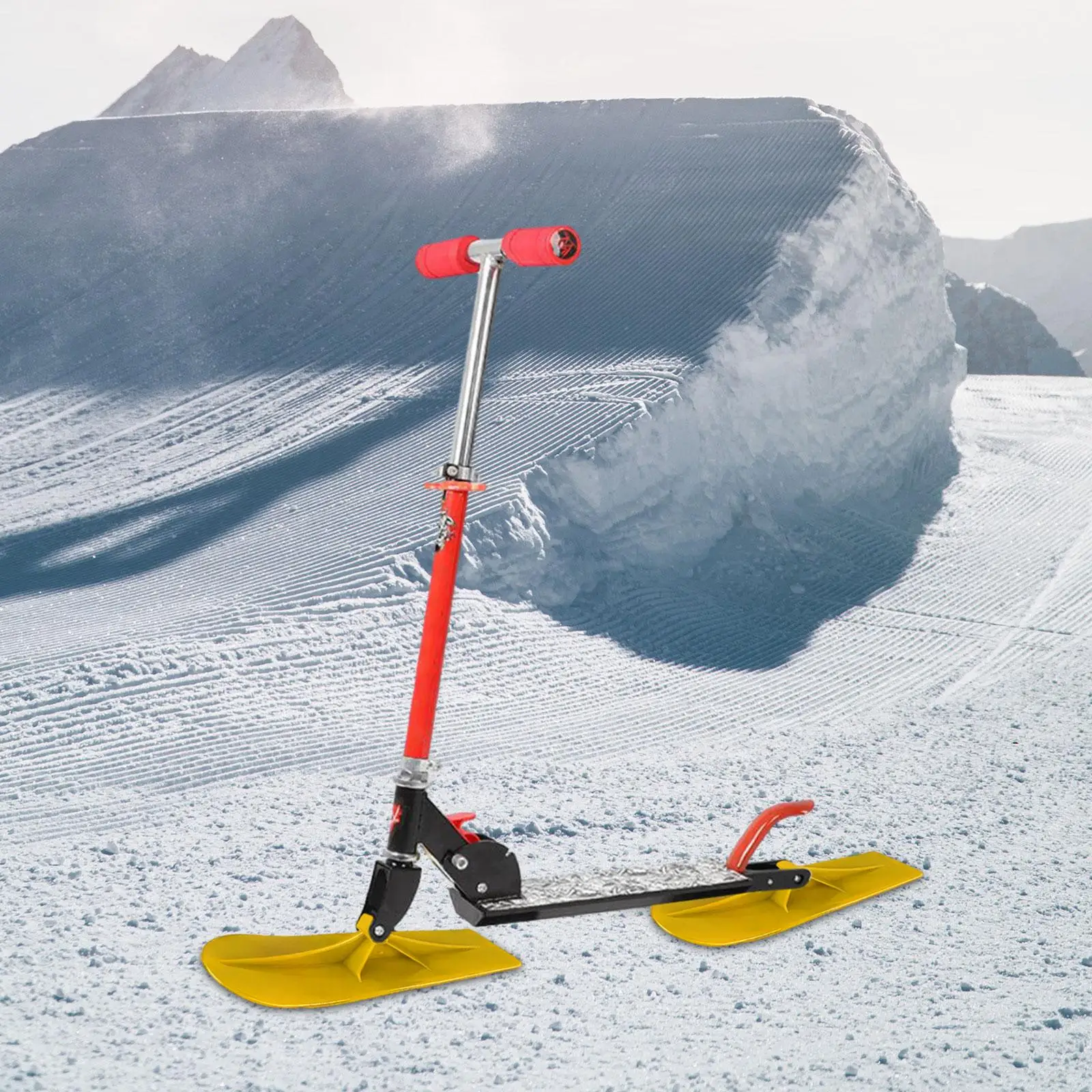 2x Snow Scooter Ski Sled Ski Sledge Board for Outdoor Sports Snowboard