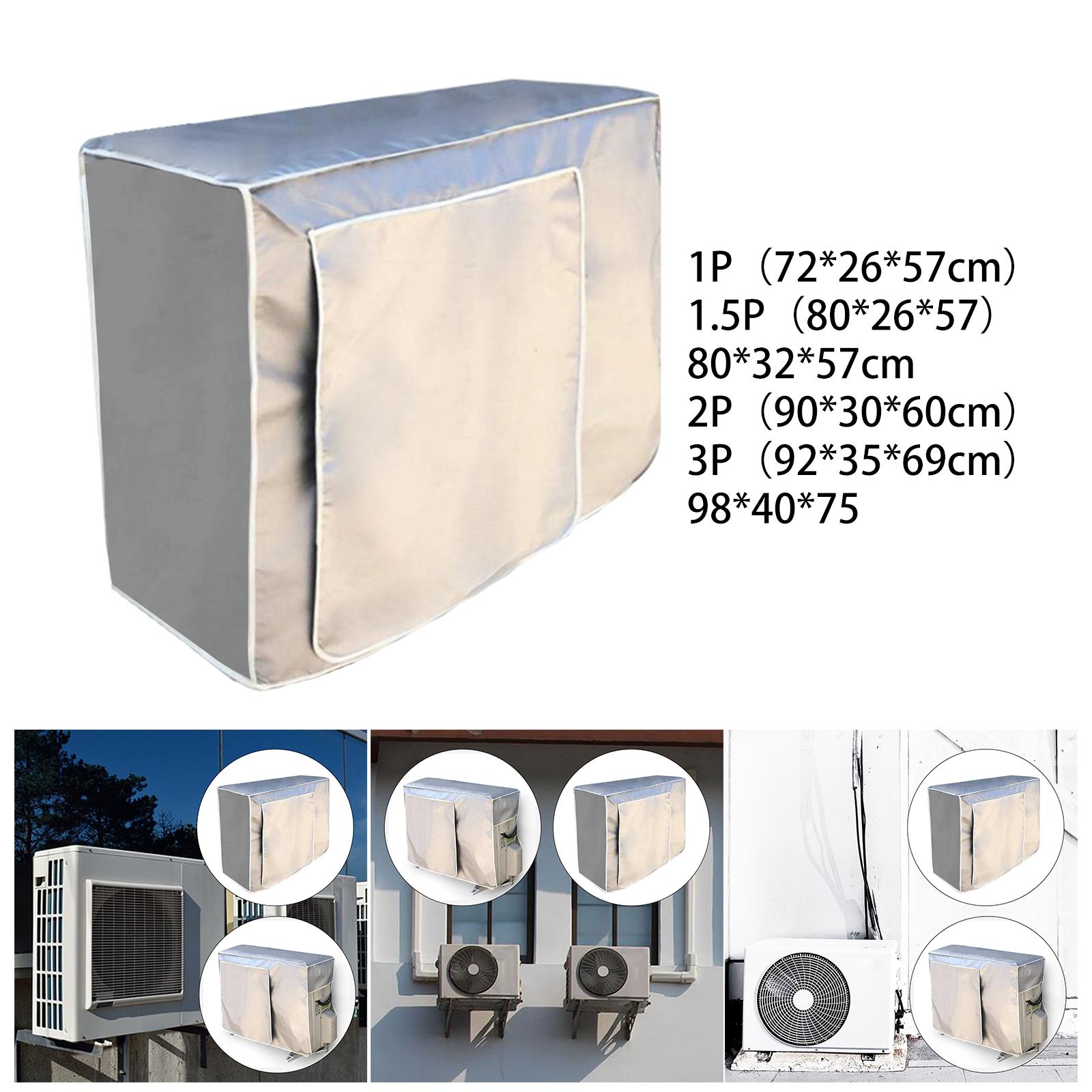 Outside House Air Conditioner Cover Anti Conditioner Split Unit Dustproof Waterproof Cover Silver Coating 