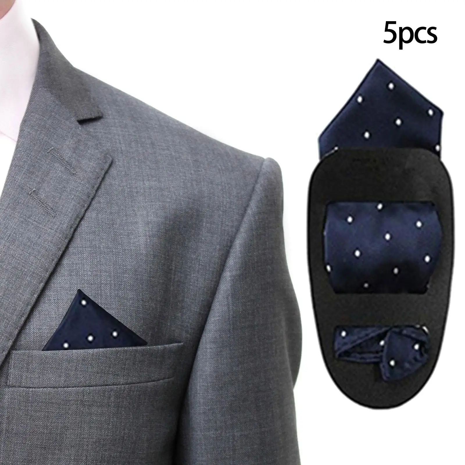 5 Pieces Pocket Square Holder Square Scarf Holder for MenS suits Jackets
