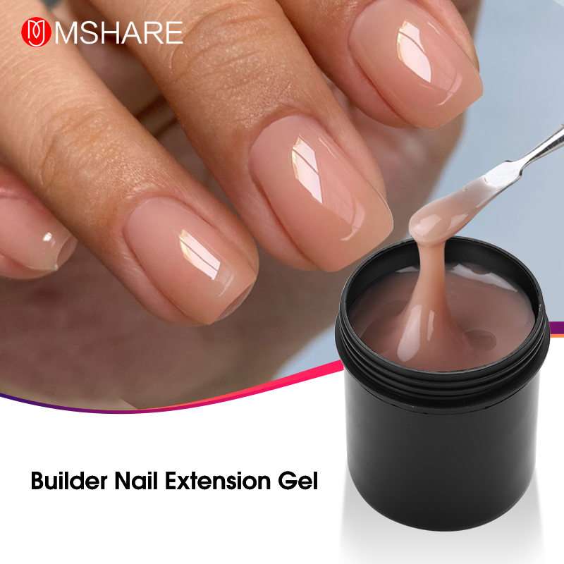 Best of MSHARE Nude Uv Builder Nail Gel For Extension Builder In A Bottle Self Leveling Alignment Caramel Milky White Low Burn 142g Reviews & Tips - Image 5