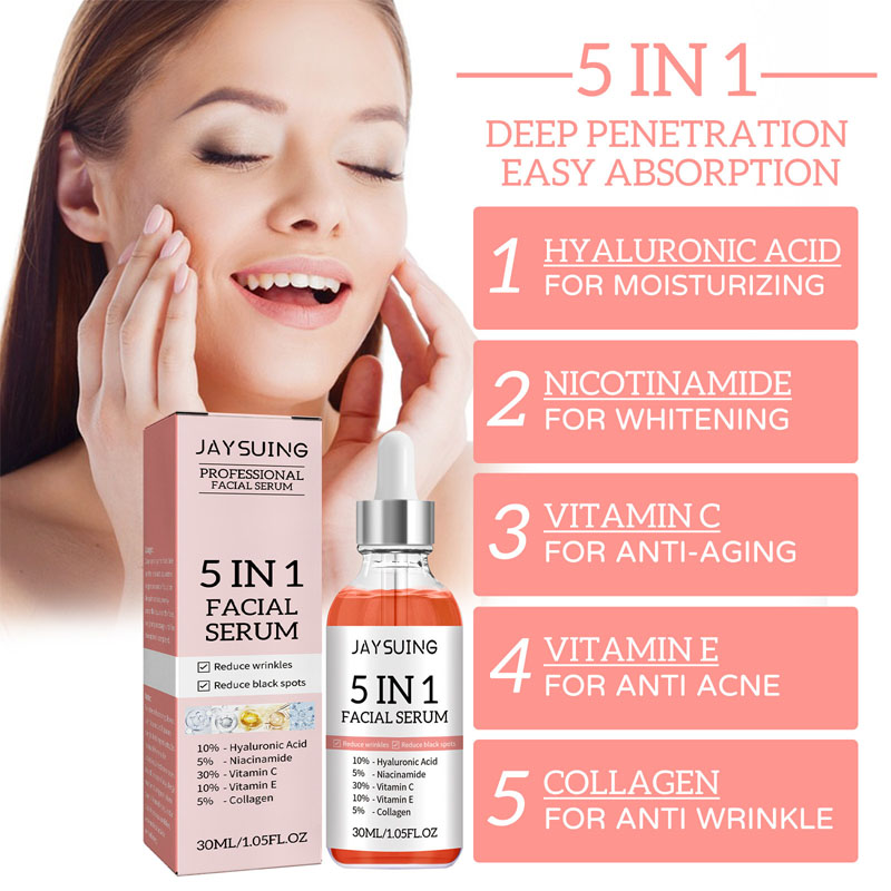 Best of Hyaluronic Acid Wrinkle Remover Serum Niacinamide Whitening Moisturizing Fade Dark Spot Shrink Pores 5 In 1 Facial Care Serum Reviews & Tips - Image 4