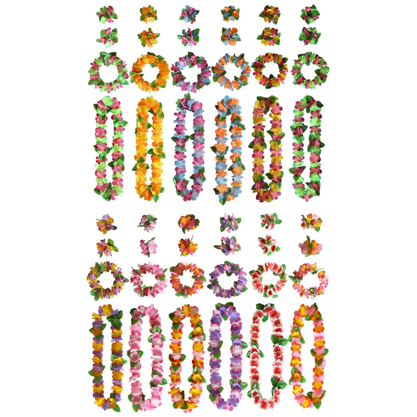 Hawaiian Leis Wearing A Tropical Flower Necklace for Decoration