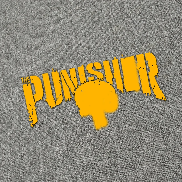 The Punisher Aufkleber, harzbeschichtet, 3D-Effekt, für Auto, Motorrad,  Tank, Helm, geeignet für glatte und gebogene Oberflächen. : : Auto  & Motorrad
