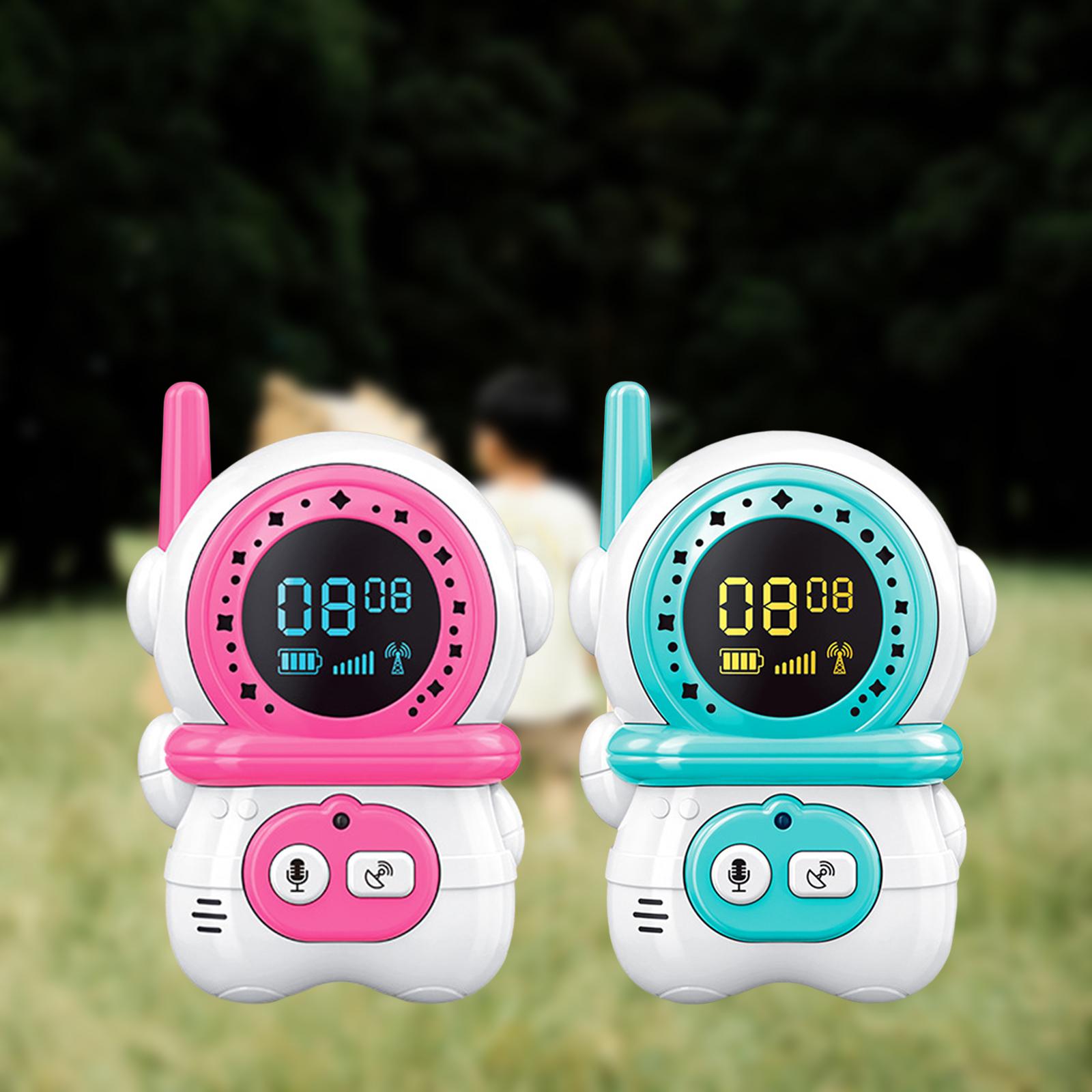 2 Pieces Kids Walkie Talkies Portable for 3-12 Years Old Travel Family Games