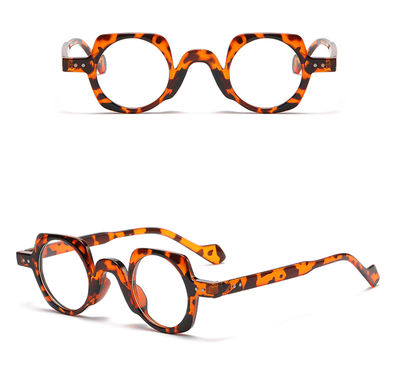 JNPCXI New Arrival Retro Round Punk Glasses for Men Clear Lens Fashion Glasses Frame Women Vintage Hexagon Decoration Male