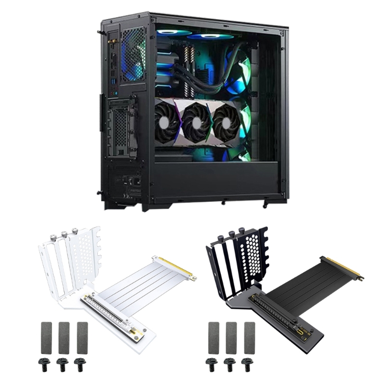 pcie support gpu vertical universel riser boîtier atx matx support direction carte graphique vga