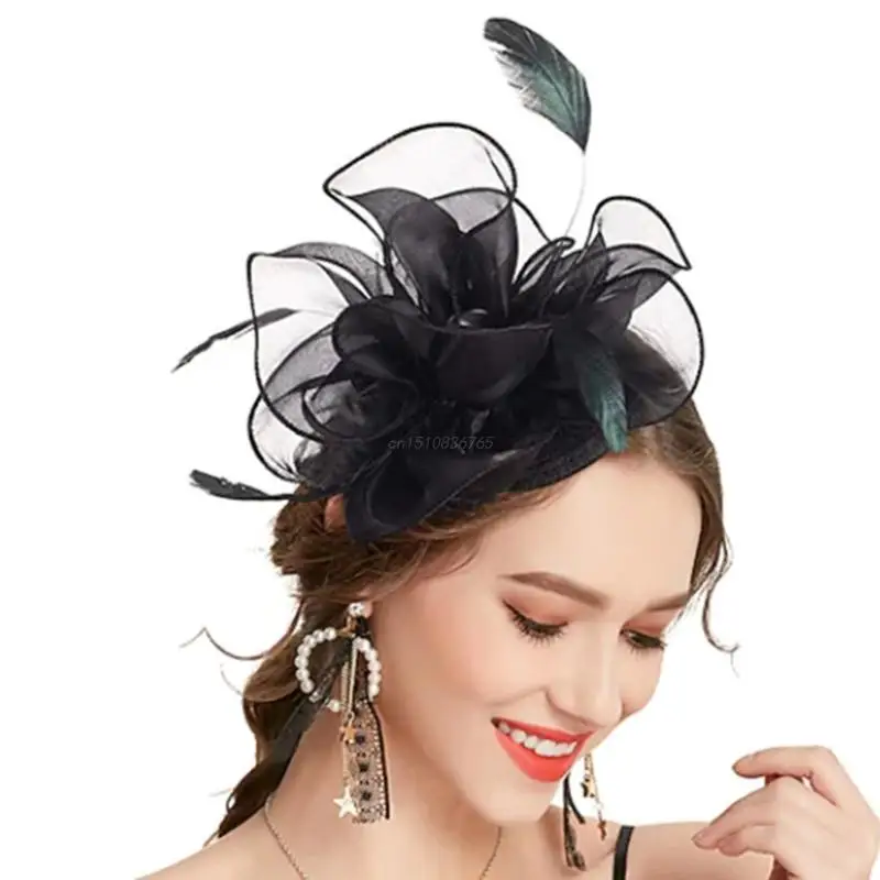 Fascinator Headband Malha Pena Headband Cocktail Headband