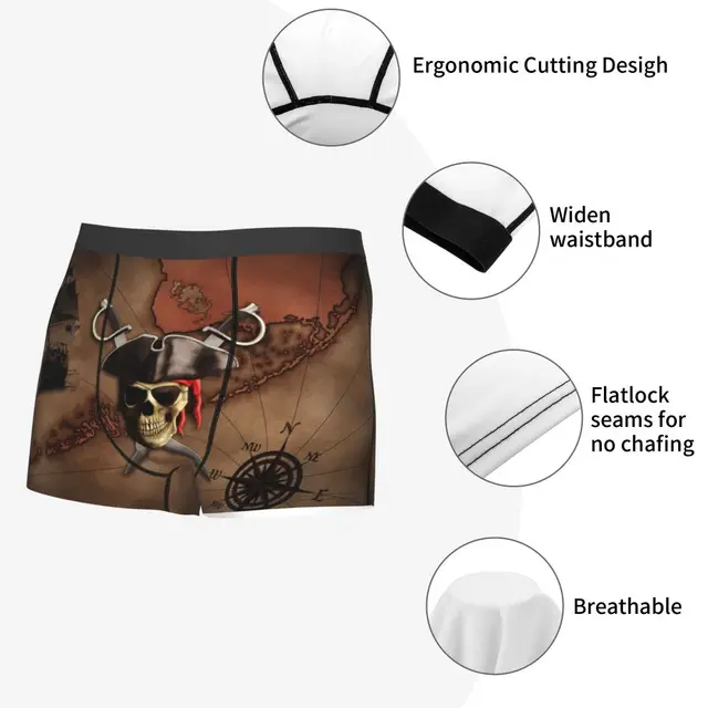 Men Boxer Shorts Panties Viking Black Sheep Skull Axe Soft Underwear  Vikings Homme Funny S-XXL Underpants