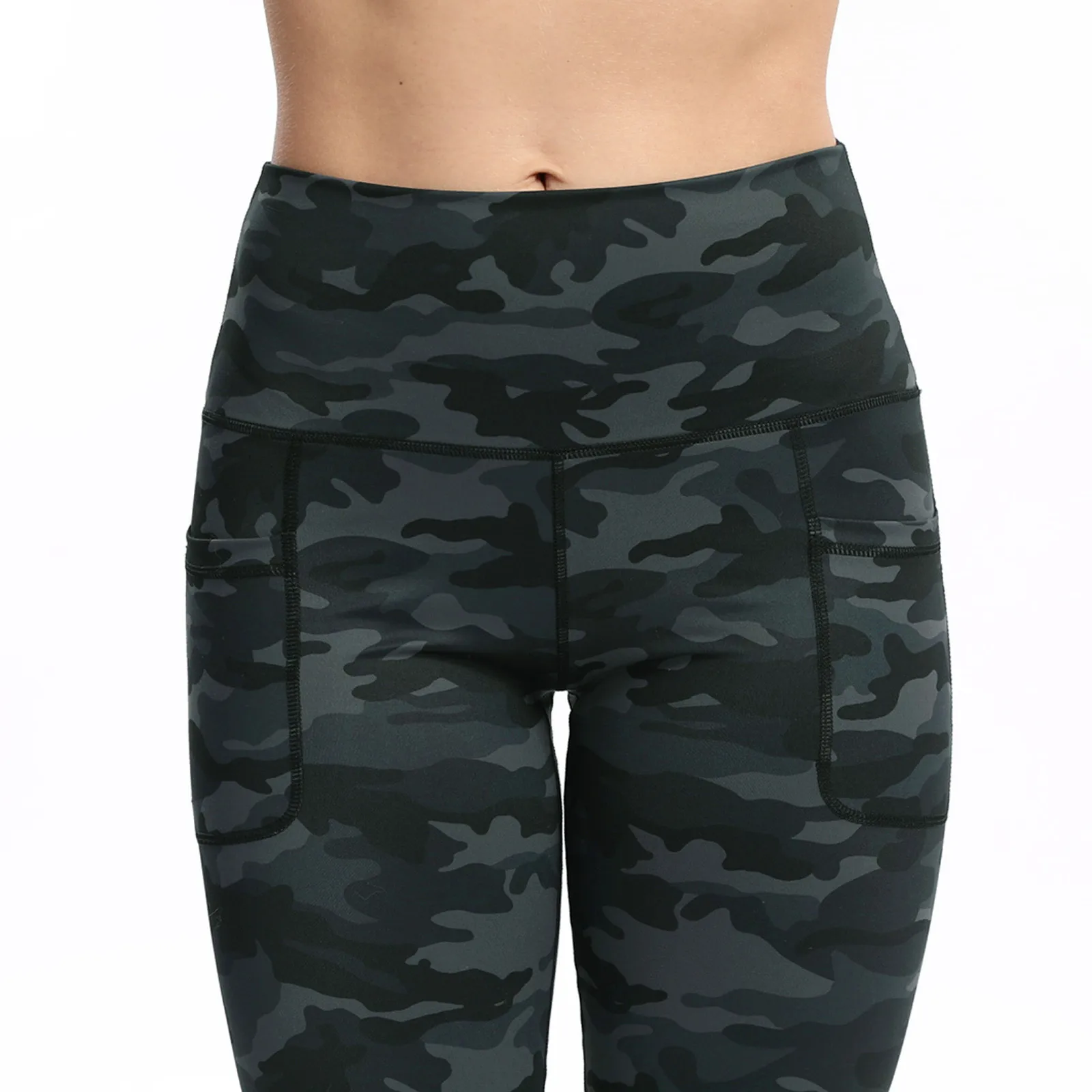 high waisted leggings Women Camouflage Leggings Fitness Military Army Green Pants With Pockets Workout Sporter Skinny High Waist Elastic Leggings tiktok leggings