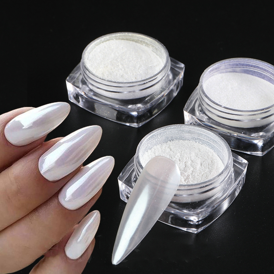 Best of 1Jar Pearl Nail Mirror Powder Pigment Pearlescent Chrome Powder Ice Neon Mermaid Mirror Glitter Pearl Aurora Nail Pigment FT198 Reviews & Tips