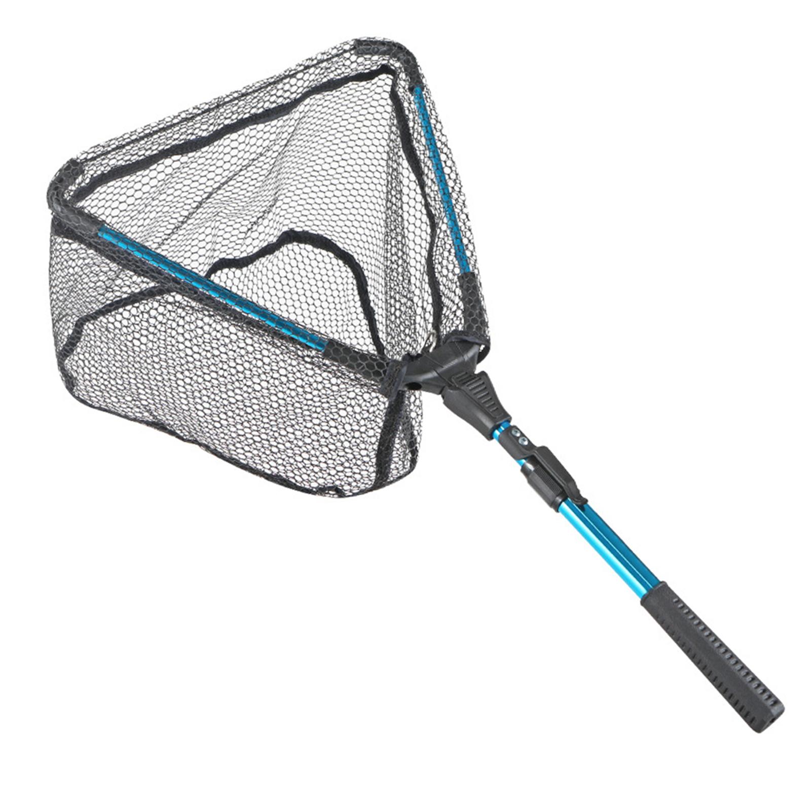 Fishing Mesh Net Telescopic Pole Durable Non Slip Grip Aluminium Alloy Rod Landing Net Fishing for Trout Saltwater Sea Fishing