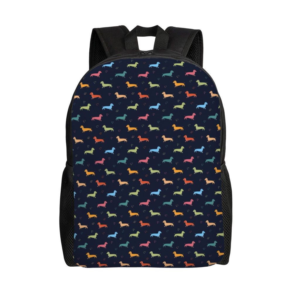 Mochila Escolar para Meninos e Meninas, Dachshunds,