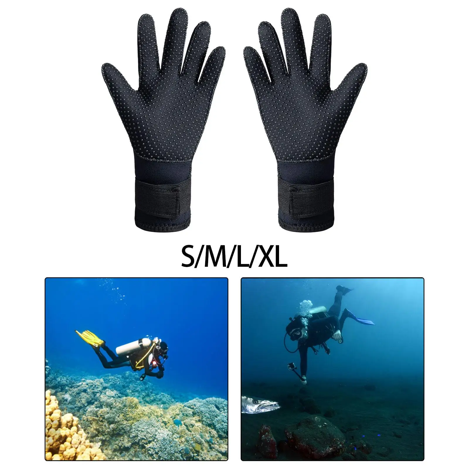 Diving Gloves Wetsuit Gloves Stretchy Neoprene Gloves 3mm Swimming Gloves for Women Men Paddling Canoeing Swimming Spearfishing