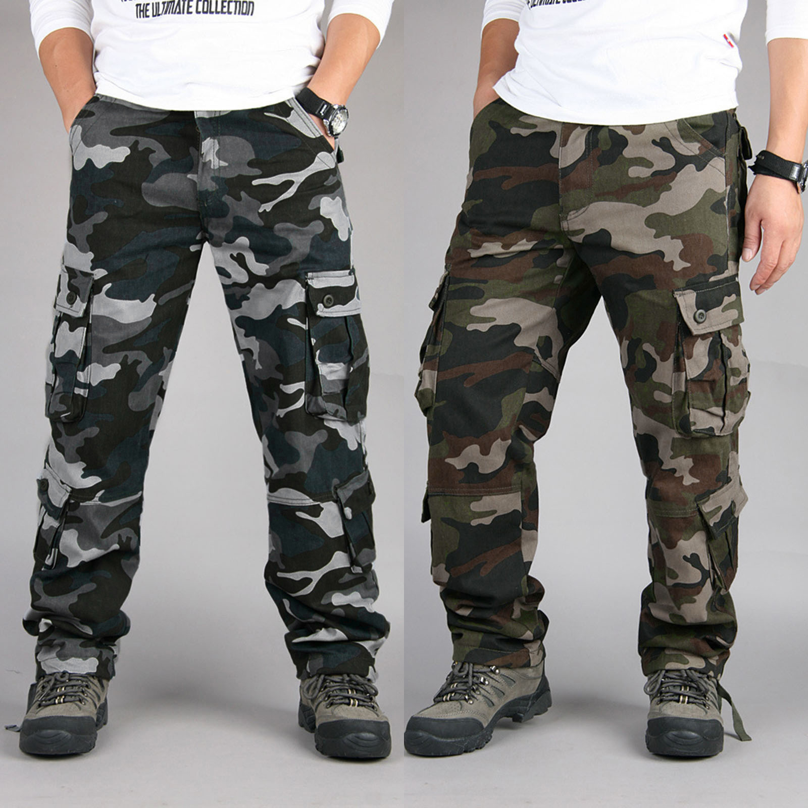 Description Picture 2 of itemMen'S Camouflage Cargo Pants Outdoor Bottoms Tactical Casual Pant Multiple Pockets Overalls Trousers Large Size Pantalones