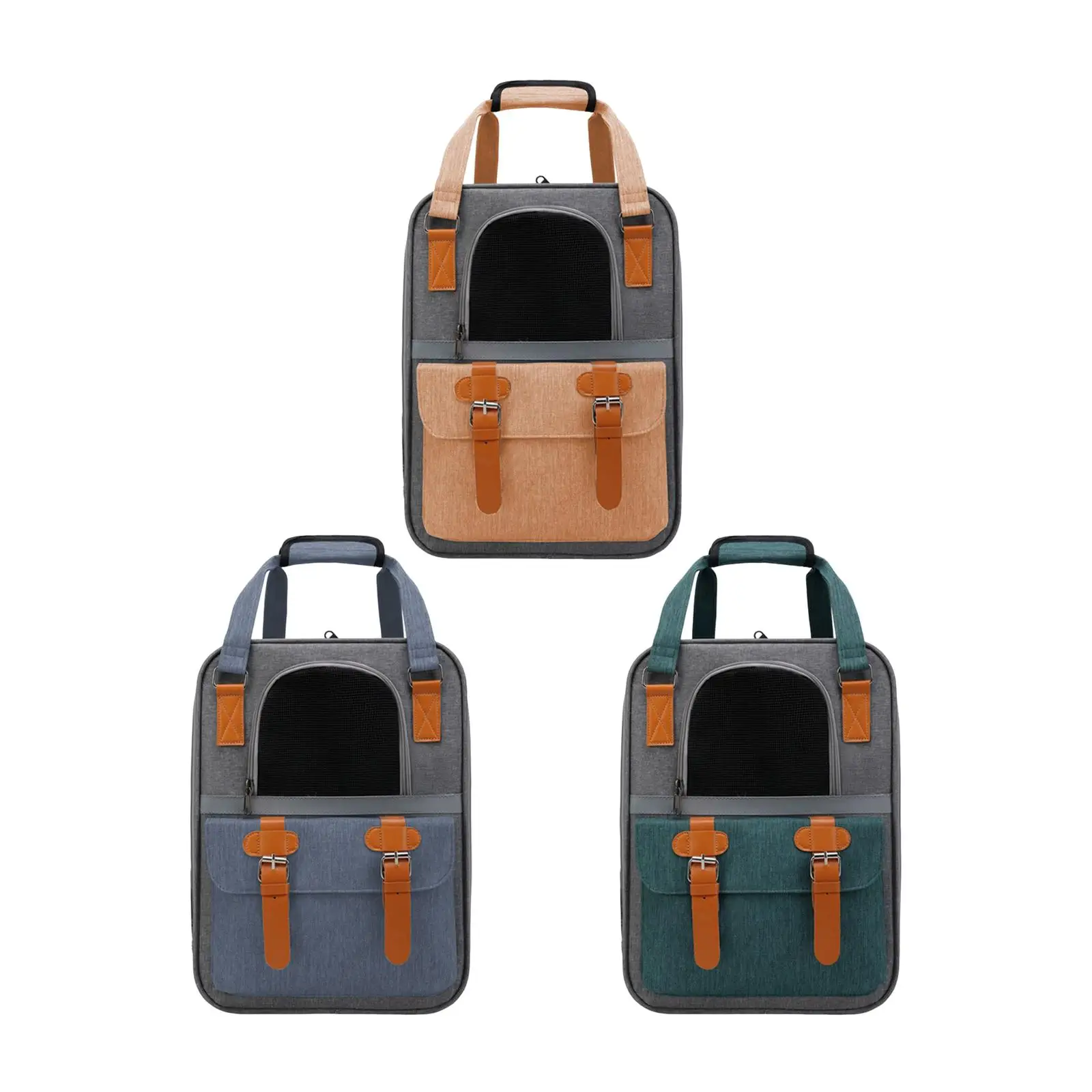 Portable Pet Cat Carrier Backpack Dog Travel Bag Shoulder Strap Kitten Tote Carrying Bag Breathable for Traveling Hiking Camping