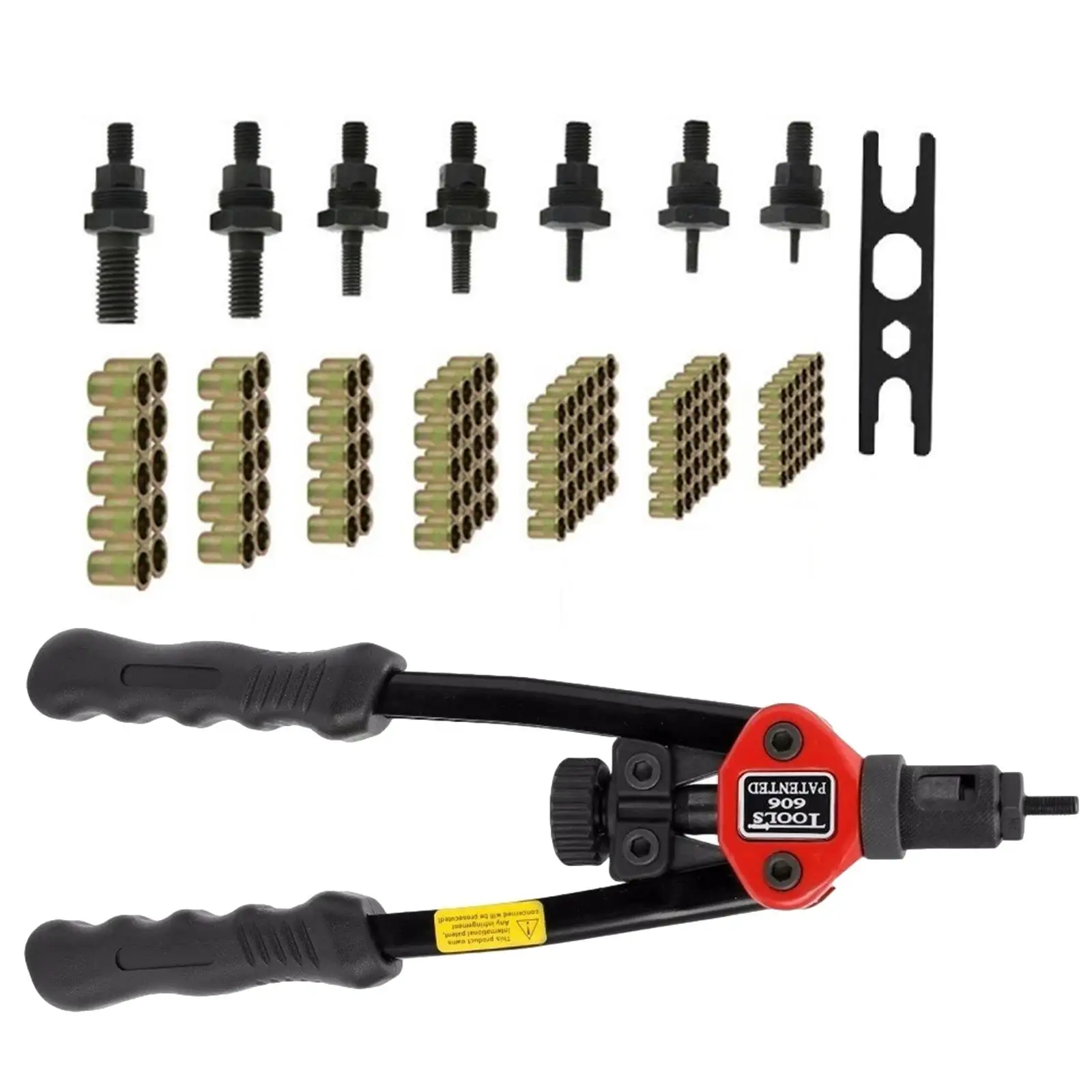Professional Riveter Tool Rivet Tool M3~M12 Ergonomic Handle Riveting Kit Spare Parts for Repair Automotive Furniture
