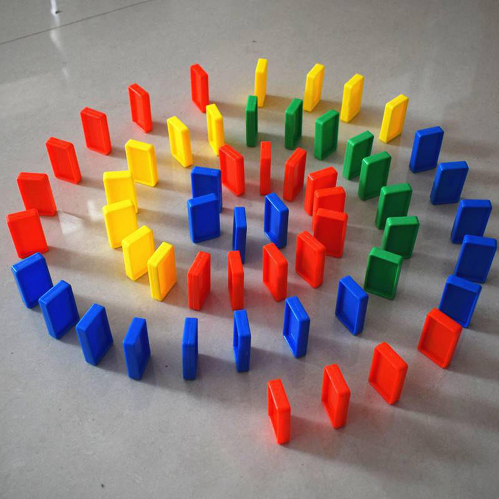 100x Dominoes Train Blocks Set Educational Play Toy for Creative Gifts