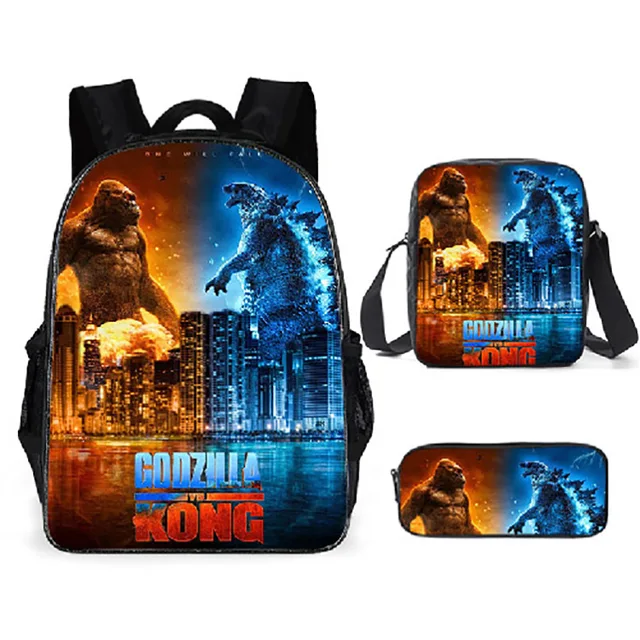 Godzilla vs King Kong Backpack for Kids Lightweight King Ghidorah