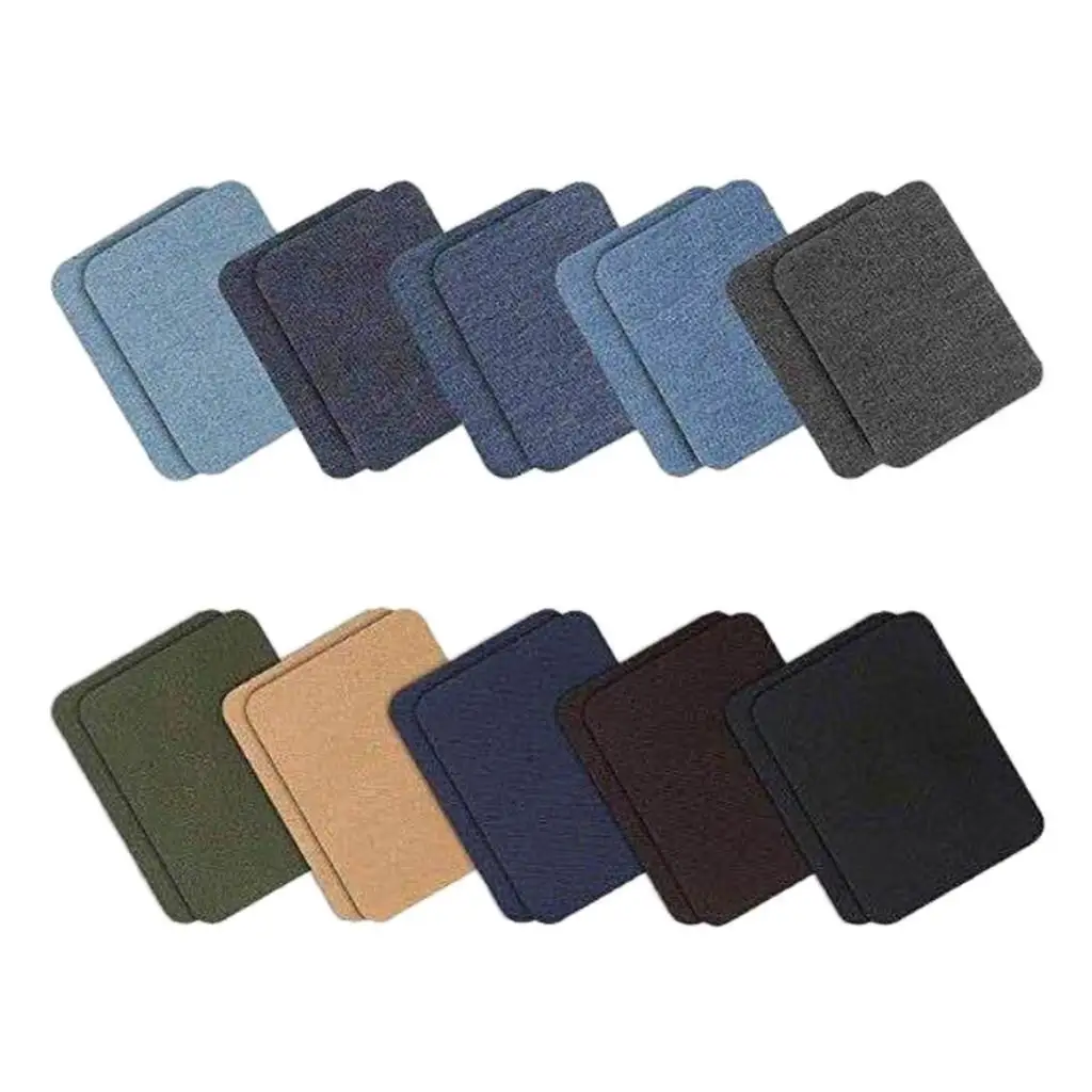 20 Pieces Iron on Fabric Patches Denim Jean Repair Patches Clothing Repair Patch