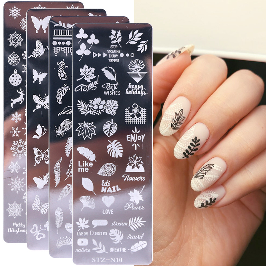 Description Picture 2 of item1pcs Nail Art Stamping Plates Halloween Skull Bone Vampire Pumpkin DIY Nail Design Image Stamp Templates Stencil