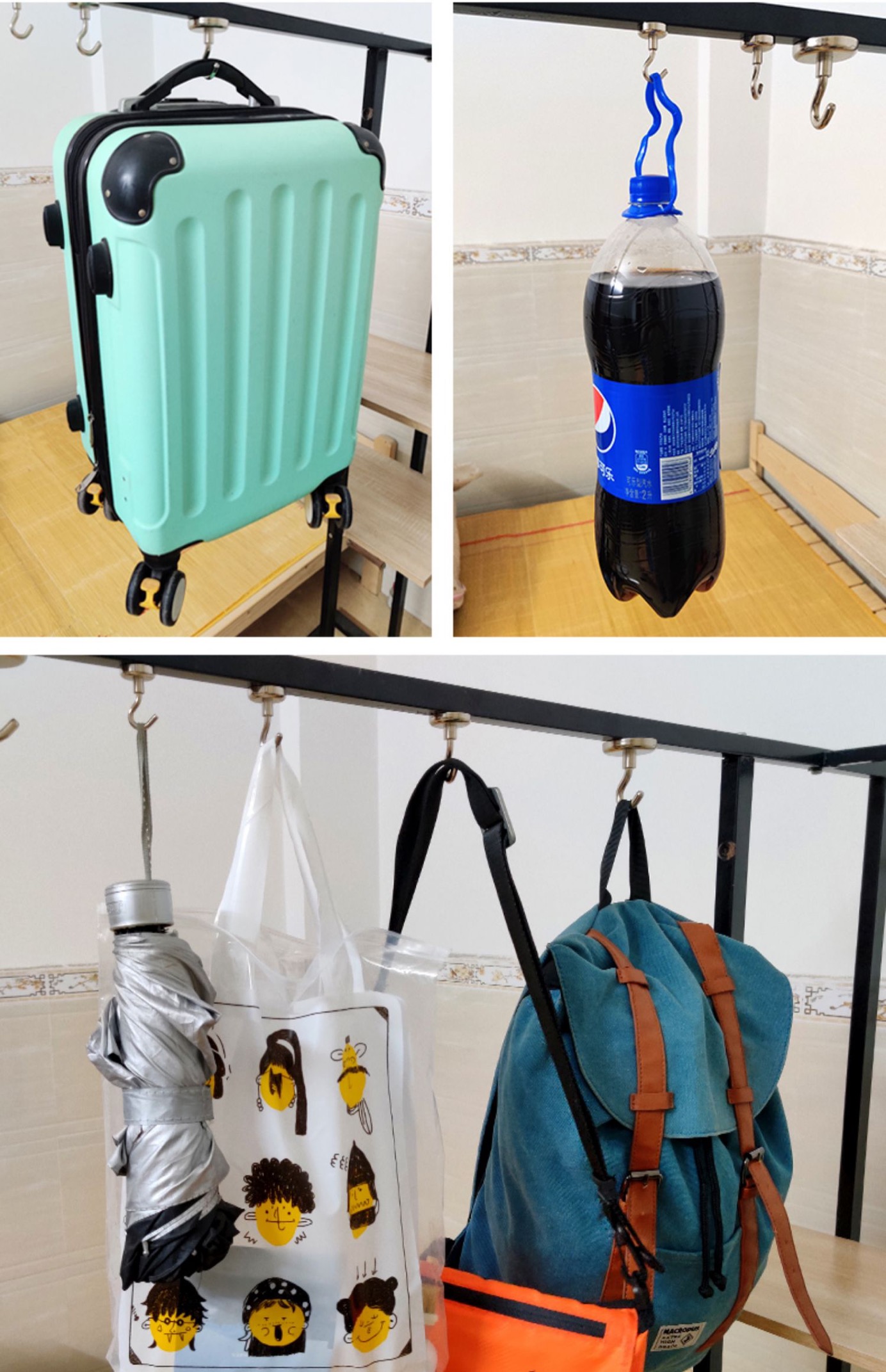 Leistungsstarker magnetischer Haken, starker Magnethaken, Wand-Aufhänger, Haken zum Aufhängen von Schlüsseln für die Aufbewahrung von Zuhause und Küche – Detail 6
