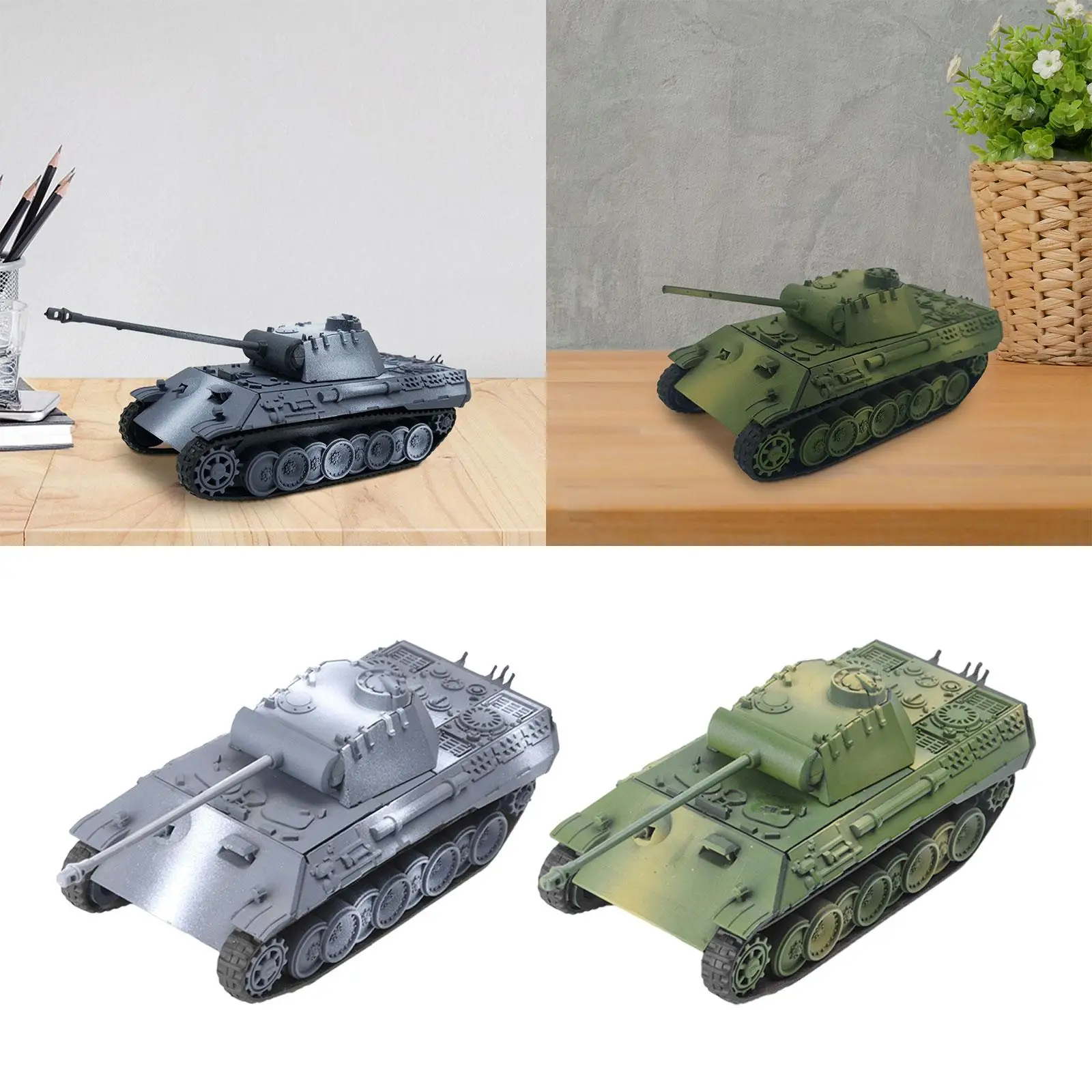 1:72 Scale 4D Tank Model Collectible DIY Assemble Party Favors Miniature Tank Building Kits Vehicle Tank Model Toy for Adults