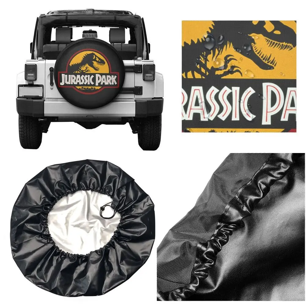Jurassic Park Ancient Animal Spare Tire Cover for Jeep Hummer Giant Dinsaur Dust-Proof Car Wheel Covers 14" 15" 16" 17" Inch car shade cover