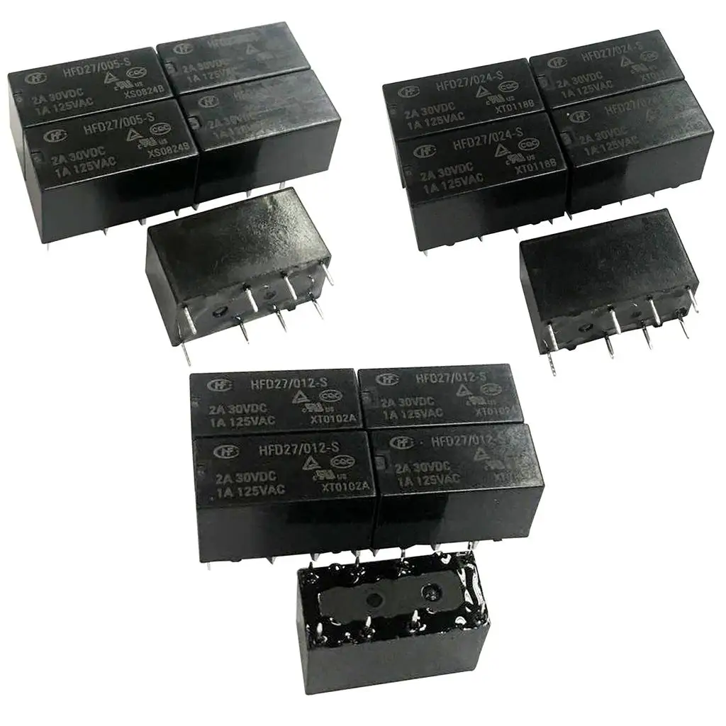 5 Pcs  2A Mini Automotive Relay Signal Relay  Relay Relay