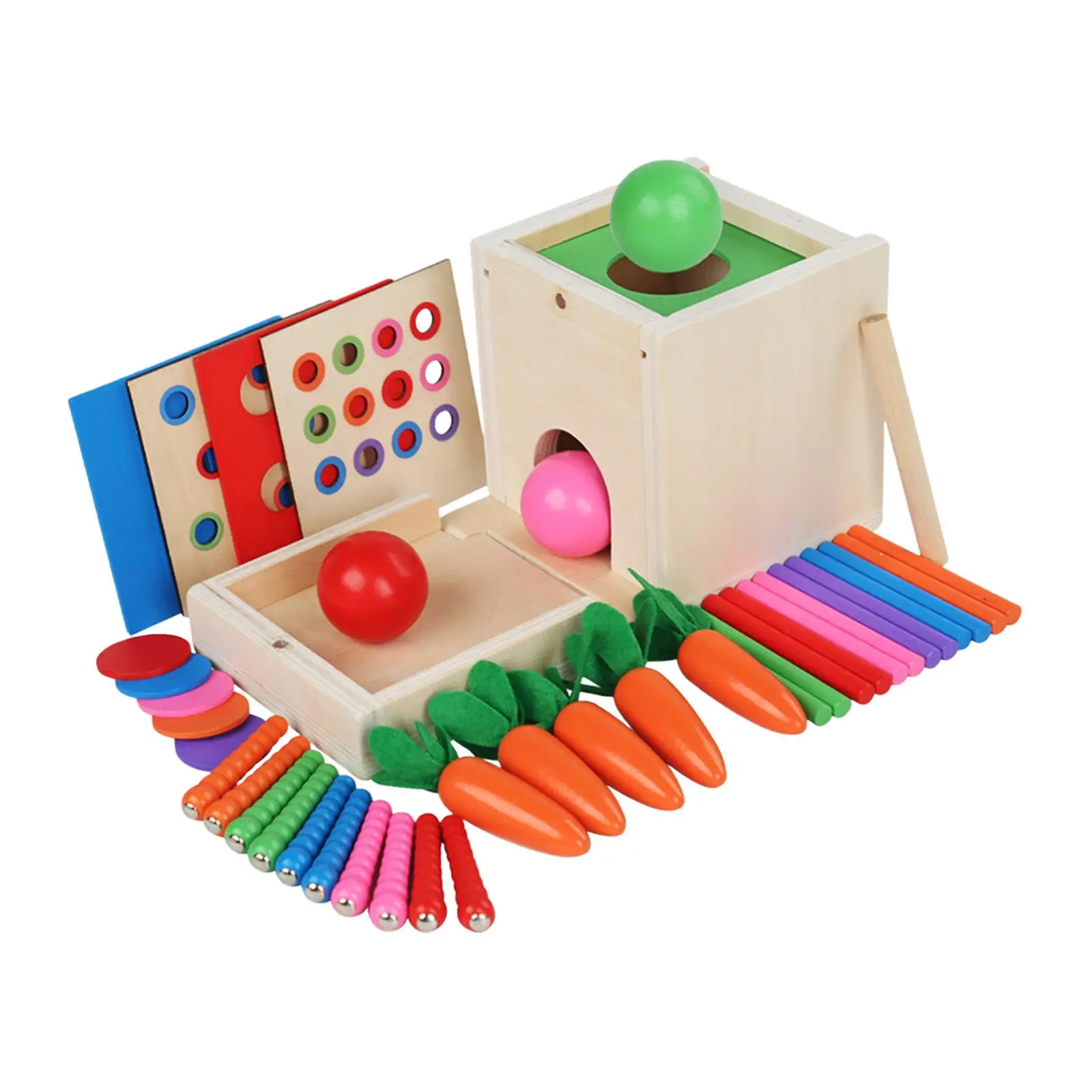 Object Permanence Box Activities Wood Shape Sorting for Boys Girls Preschool
