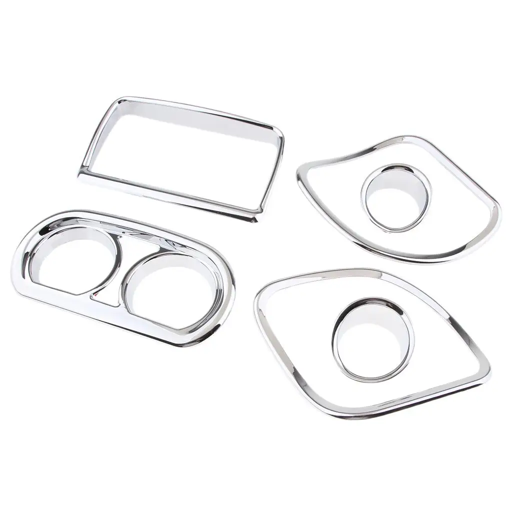 4pcs Motorcycle Chrome Gauge Cover Trim for Touring Electra Street Road