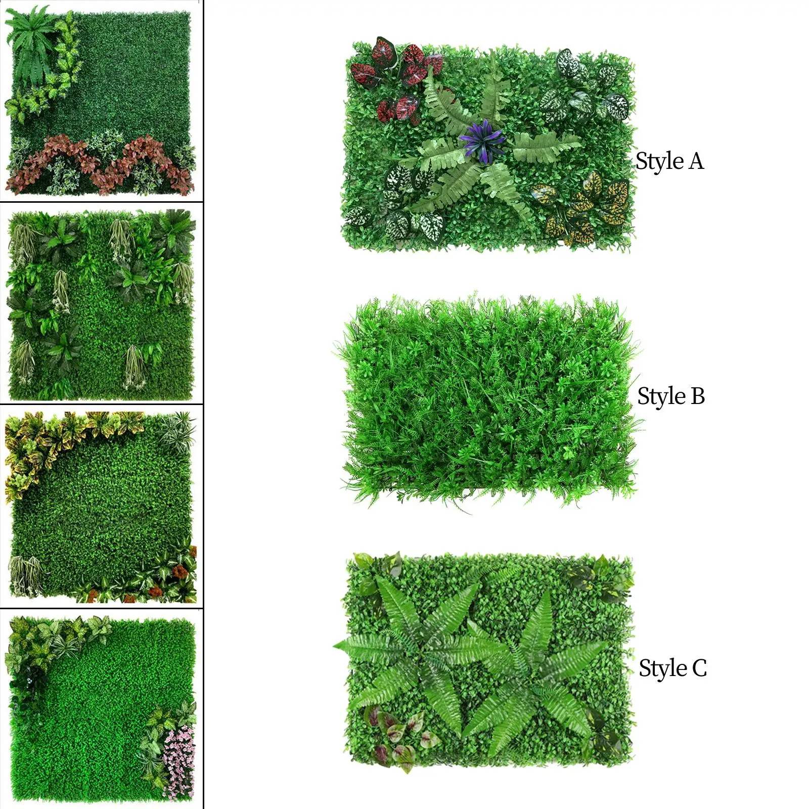 Artificial Hedge Panel Greenery Wall Decorative for Garden Backyard Festival Decor
