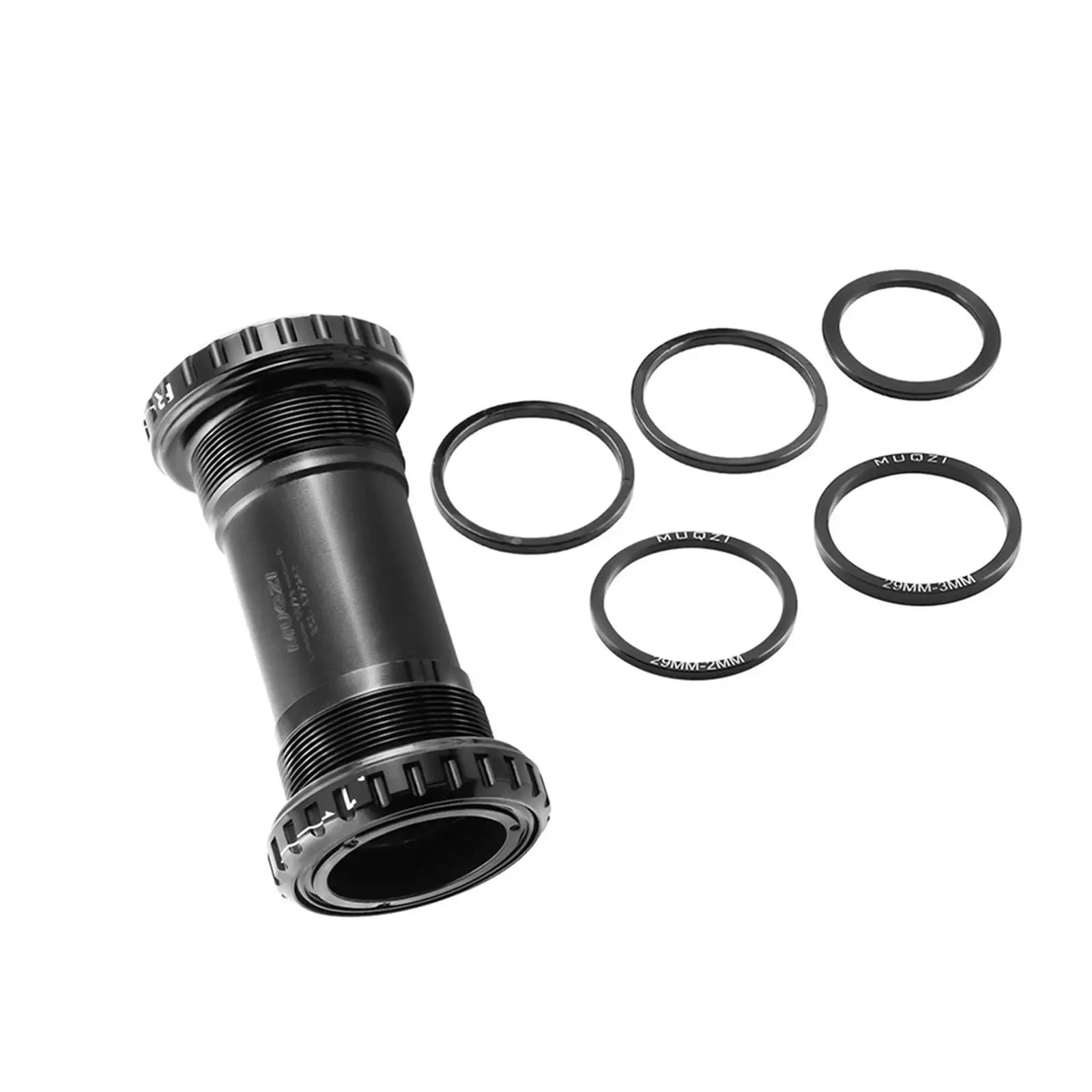 Bike Bottom Bracket Crankset Parts with Washer 29mm Sturdy High Strength Screw in Bicycle Bottom Bracket for Biking Accessory