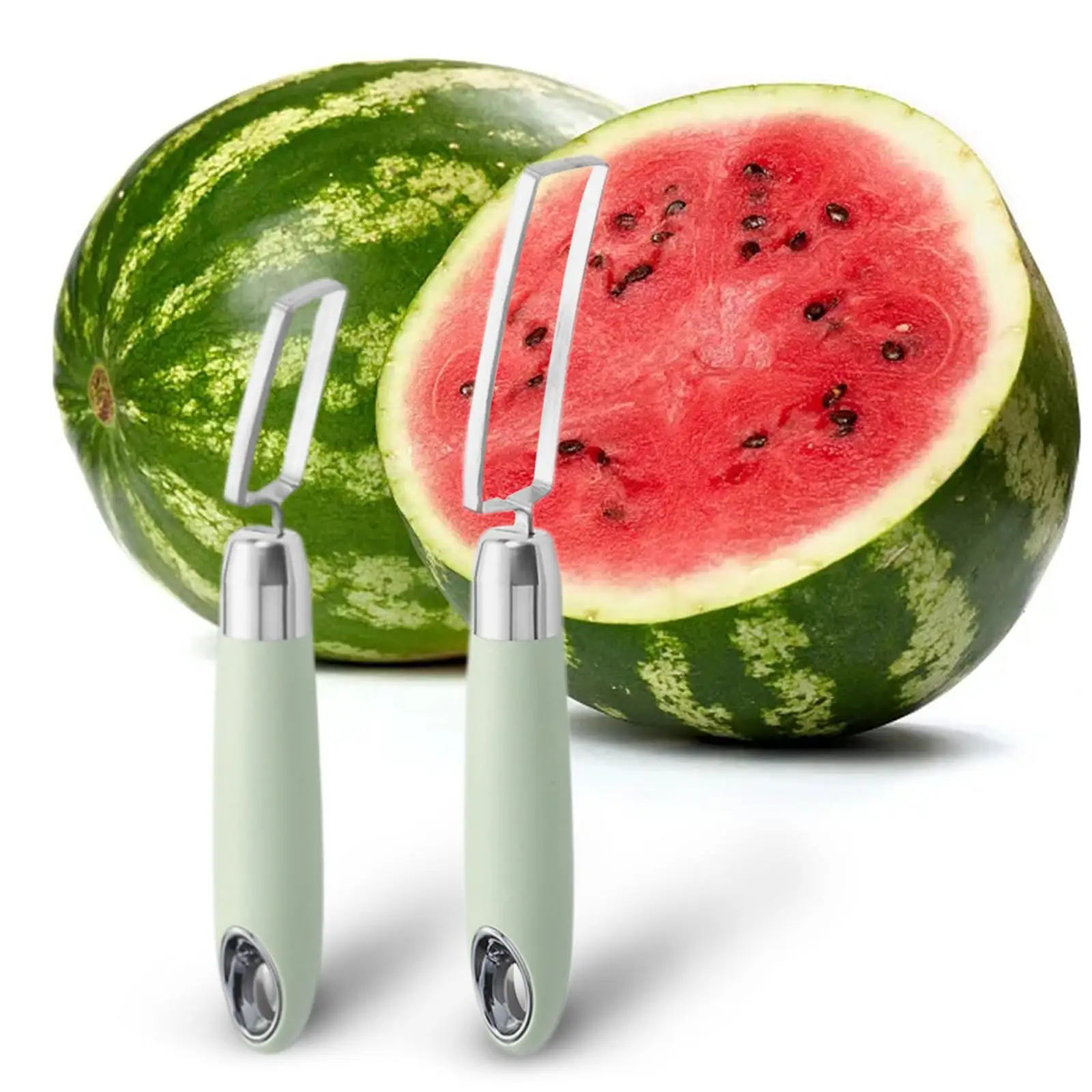 Watermelon Cutter Lightweight Fruit Vegetable Cutter Stainless Steel Watermelon Cube Cutter for Party Summer Camping Holiday