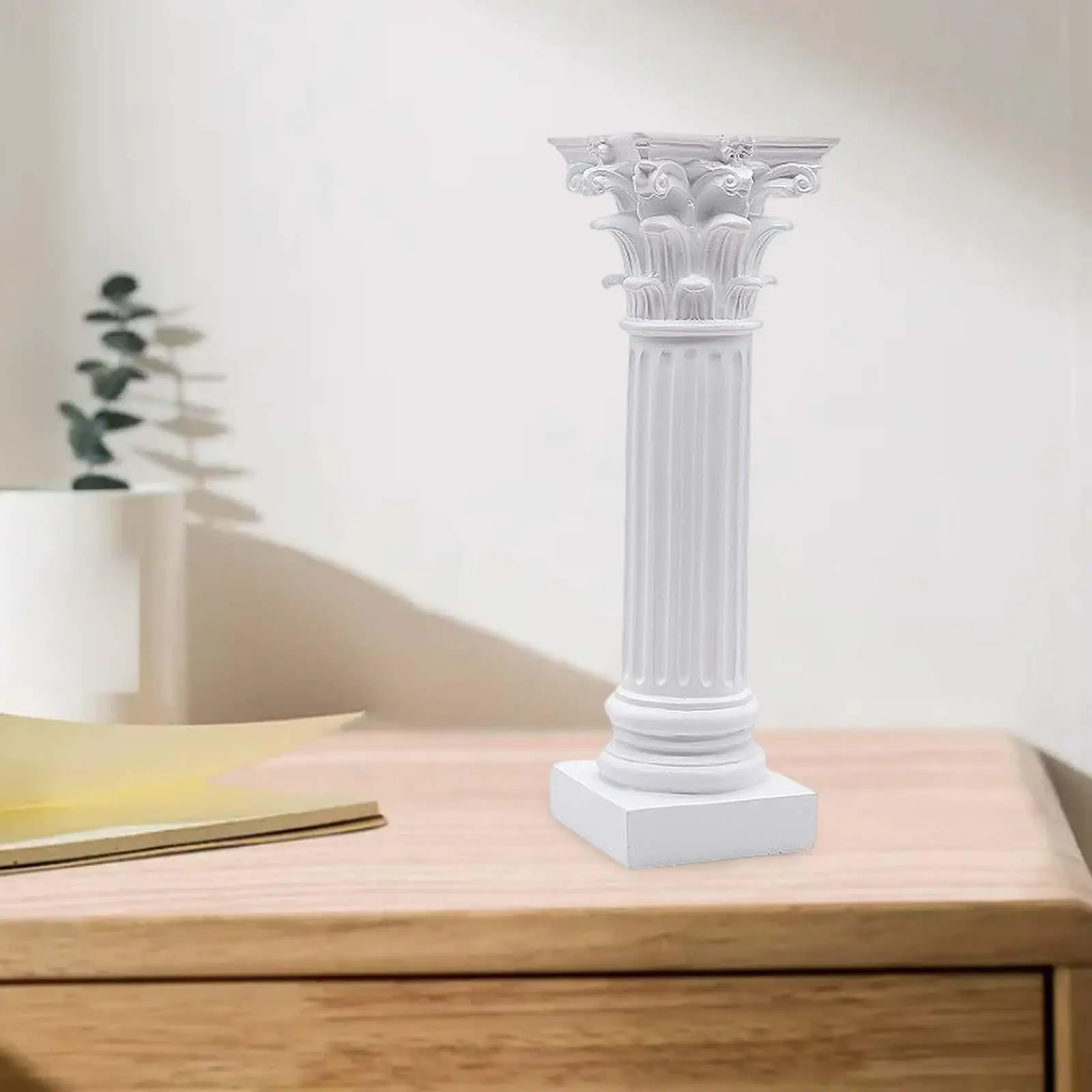 Creative Roman Column Statue Candle Holder Miniature Sculpture Candelabra Stand